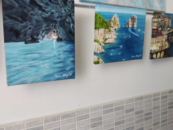Capri , i Faraglioni- Dipinto a mano - immagine 5
